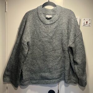 Topshop Women's Gray Oversized Sweater